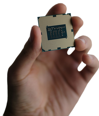 Hand with cpu